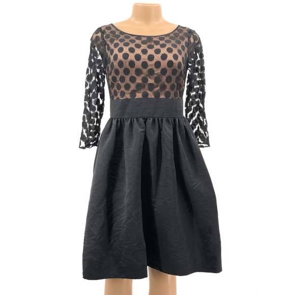 Eliza J Polka Dot Fit & Flare Cocktail Dress - Picture 4 of 8